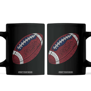 Patriotic Polka Dot Football Coffee Mug Dot Day Gift