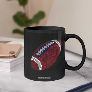 Patriotic Polka Dot Football Coffee Mug Dot Day Gift