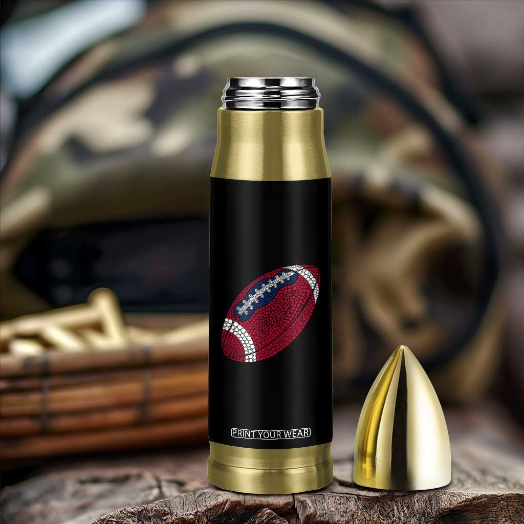 Patriotic Polka Dot Football Bullet Tumbler Dot Day Gift