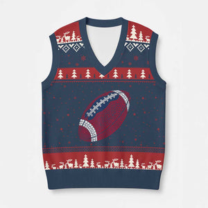 Patriotic Polka Dot Football V-Neck Knit Sweater Vest Dot Day Gift