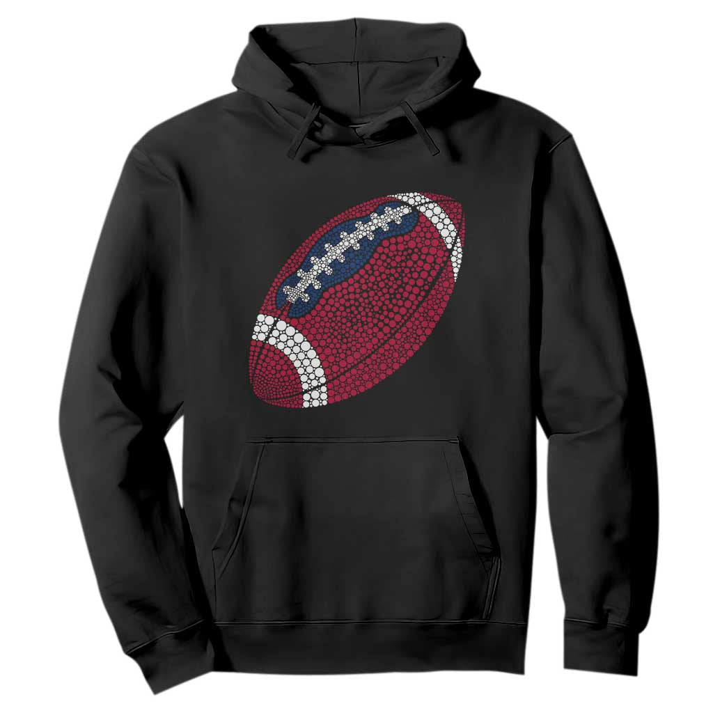 Patriotic Polka Dot Football Hoodie Dot Day Gift