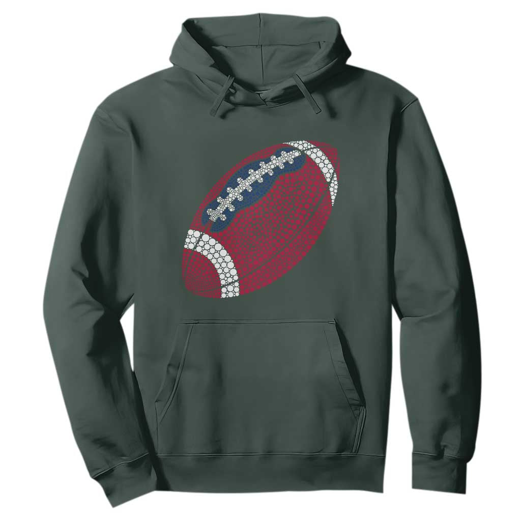 Patriotic Polka Dot Football Hoodie Dot Day Gift