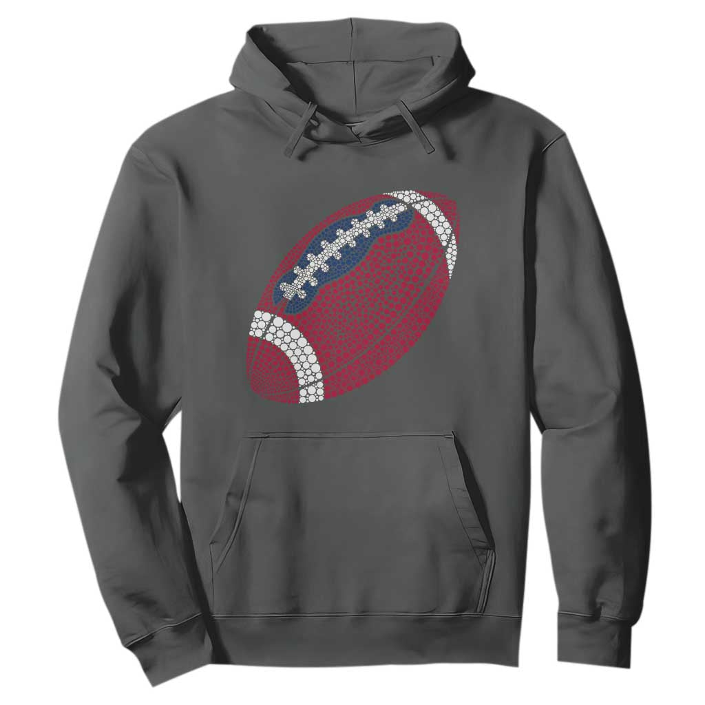 Patriotic Polka Dot Football Hoodie Dot Day Gift