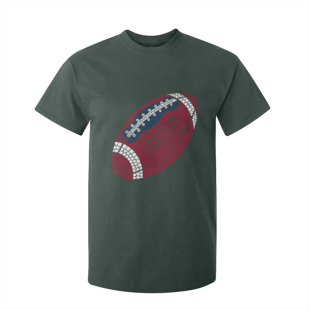 Patriotic Polka Dot Football T Shirt For Kid Dot Day Gift