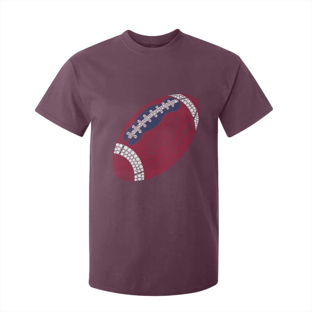 Patriotic Polka Dot Football T Shirt For Kid Dot Day Gift