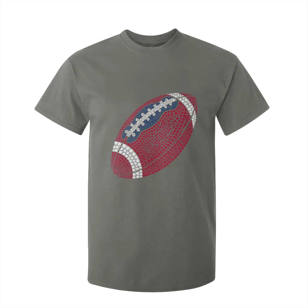 Patriotic Polka Dot Football T Shirt For Kid Dot Day Gift