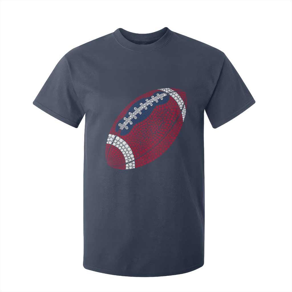 Patriotic Polka Dot Football T Shirt For Kid Dot Day Gift