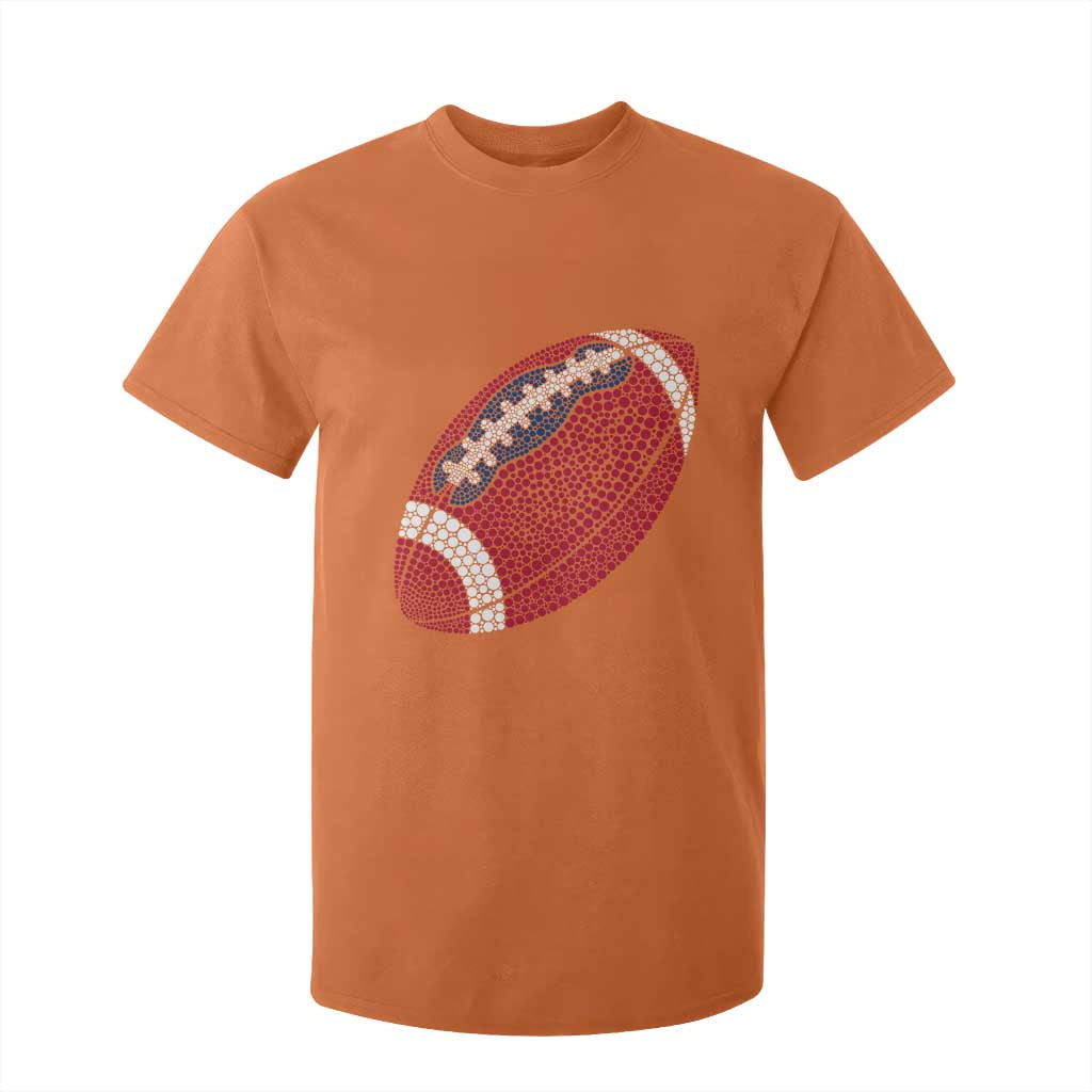 Patriotic Polka Dot Football T Shirt For Kid Dot Day Gift
