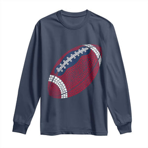 Patriotic Polka Dot Football Long Sleeve Shirt Dot Day Gift