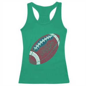 Patriotic Polka Dot Football Racerback Tank Top Dot Day Gift