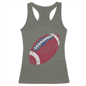 Patriotic Polka Dot Football Racerback Tank Top Dot Day Gift