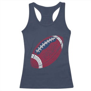 Patriotic Polka Dot Football Racerback Tank Top Dot Day Gift
