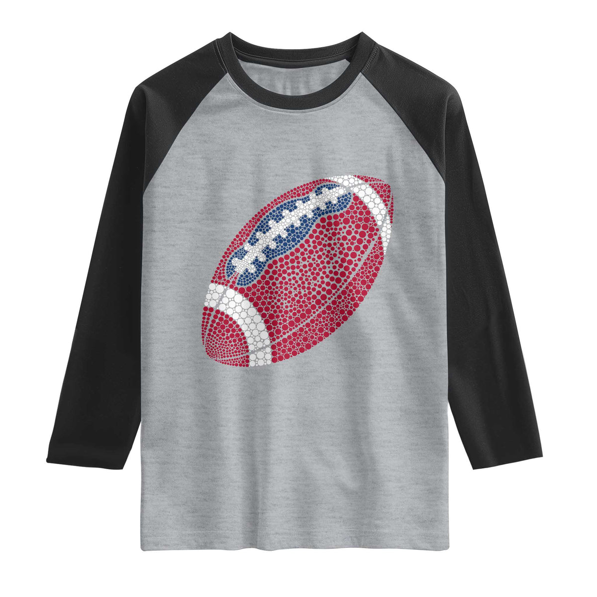 Patriotic Polka Dot Football Raglan Shirt Dot Day Gift