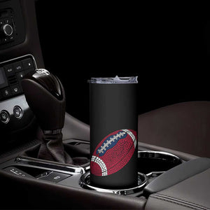Patriotic Polka Dot Football Skinny Tumbler Dot Day Gift