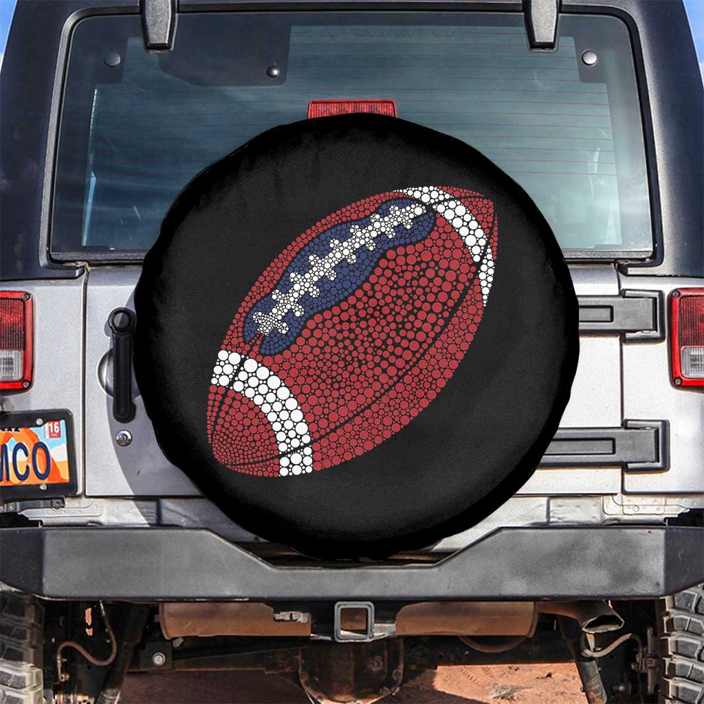 Patriotic Polka Dot Football Spare Tire Cover Dot Day Gift