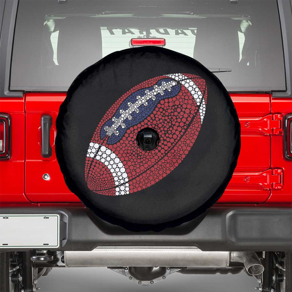 Patriotic Polka Dot Football Spare Tire Cover Dot Day Gift