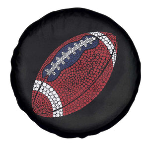 Patriotic Polka Dot Football Spare Tire Cover Dot Day Gift