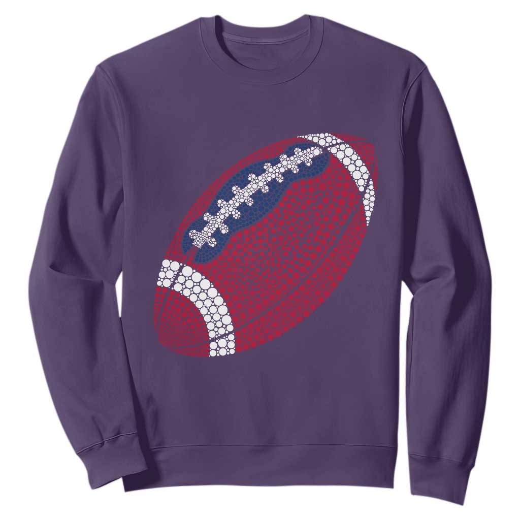 Patriotic Polka Dot Football Sweatshirt Dot Day Gift