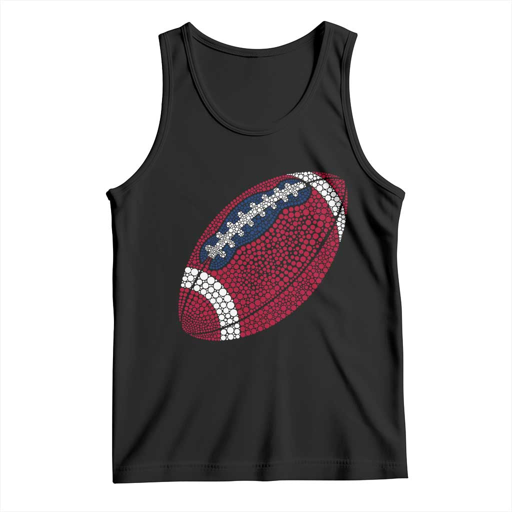 Patriotic Polka Dot Football Tank Top Dot Day Gift TS12 Black Print Your Wear