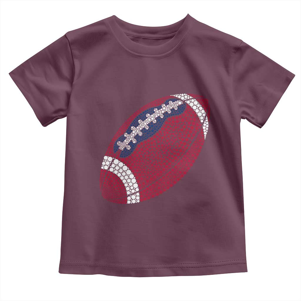Patriotic Polka Dot Football Toddler T Shirt Dot Day Gift