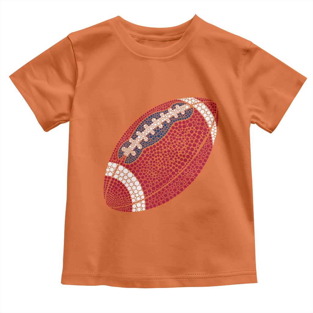 Patriotic Polka Dot Football Toddler T Shirt Dot Day Gift