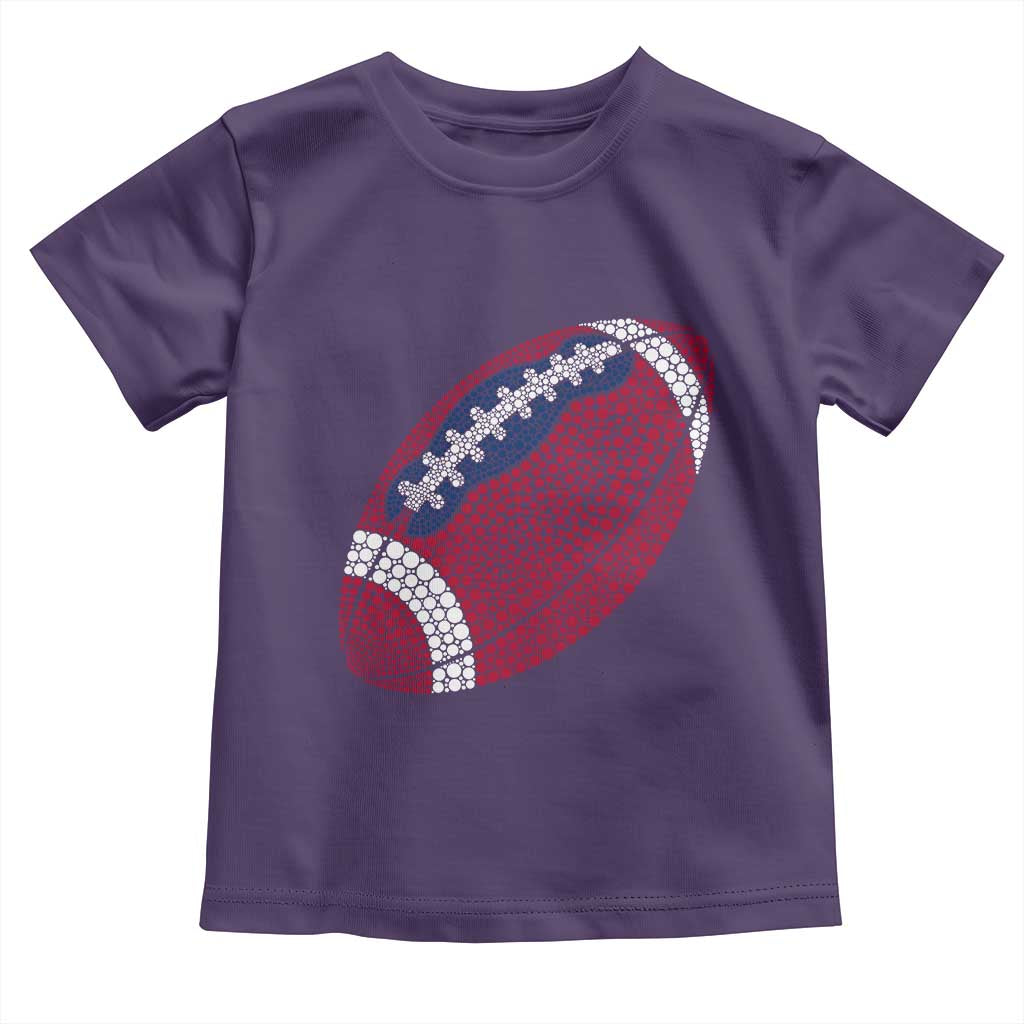 Patriotic Polka Dot Football Toddler T Shirt Dot Day Gift
