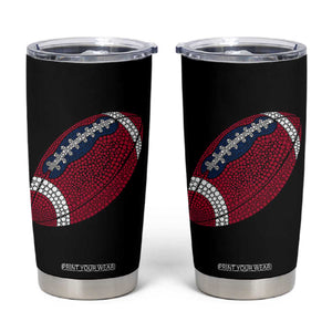 Patriotic Polka Dot Football Tumbler Cup Dot Day Gift