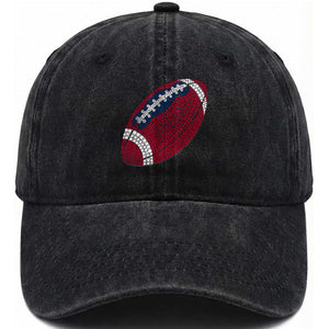 Patriotic Polka Dot Football Washed Cotton Baseball Cap Dot Day Gift TS12 Print Your Wear