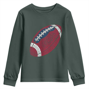 Patriotic Polka Dot Football Youth Sweatshirt Dot Day Gift
