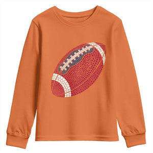 Patriotic Polka Dot Football Youth Sweatshirt Dot Day Gift