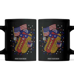 International Dot Day Hotdog Coffee Mug Red White Blue Polka Dots