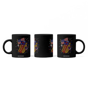 International Dot Day Hotdog Coffee Mug Red White Blue Polka Dots
