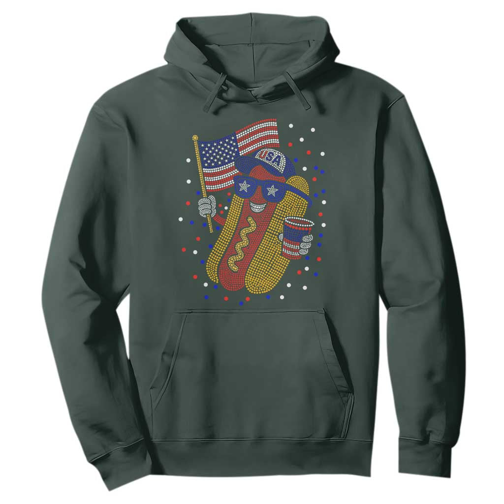 International Dot Day Hotdog Hoodie Red White Blue Polka Dots