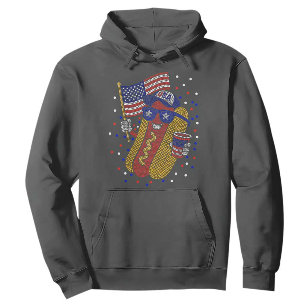 International Dot Day Hotdog Hoodie Red White Blue Polka Dots