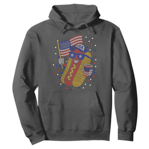 International Dot Day Hotdog Hoodie Red White Blue Polka Dots