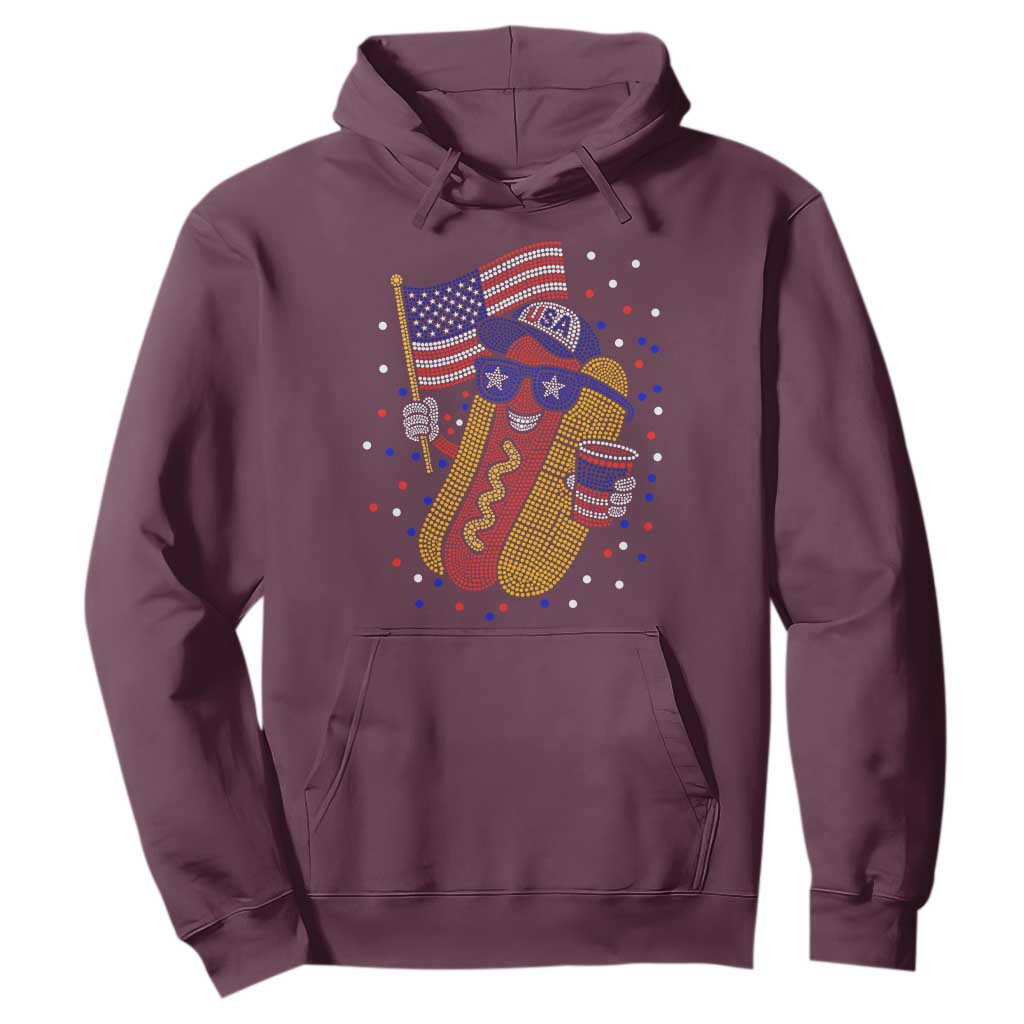 International Dot Day Hotdog Hoodie Red White Blue Polka Dots