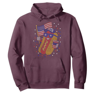 International Dot Day Hotdog Hoodie Red White Blue Polka Dots