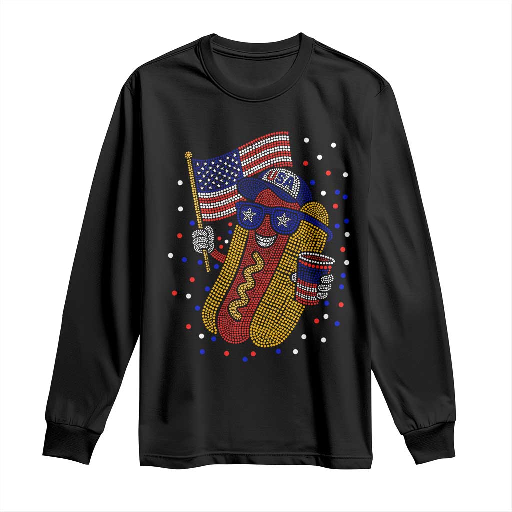 International Dot Day Hotdog Long Sleeve Shirt Red White Blue Polka Dots TS12 Black Print Your Wear