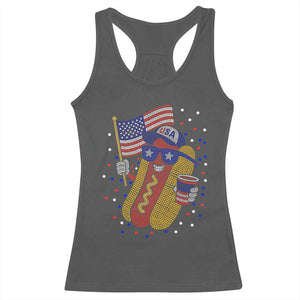 International Dot Day Hotdog Racerback Tank Top Red White Blue Polka Dots