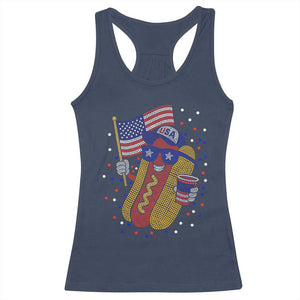 International Dot Day Hotdog Racerback Tank Top Red White Blue Polka Dots