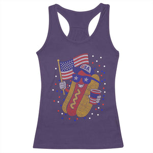 International Dot Day Hotdog Racerback Tank Top Red White Blue Polka Dots