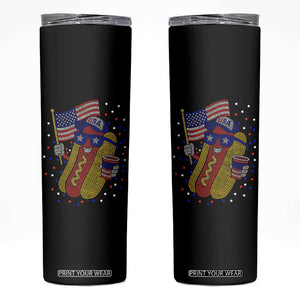 International Dot Day Hotdog Skinny Tumbler Red White Blue Polka Dots