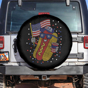 International Dot Day Hotdog Spare Tire Cover Red White Blue Polka Dots