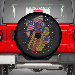 International Dot Day Hotdog Spare Tire Cover Red White Blue Polka Dots