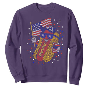 International Dot Day Hotdog Sweatshirt Red White Blue Polka Dots