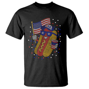 International Dot Day Hotdog T Shirt Red White Blue Polka Dots