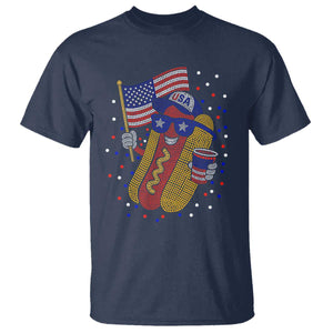 International Dot Day Hotdog T Shirt Red White Blue Polka Dots