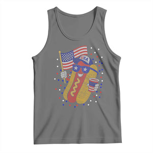 International Dot Day Hotdog Tank Top Red White Blue Polka Dots