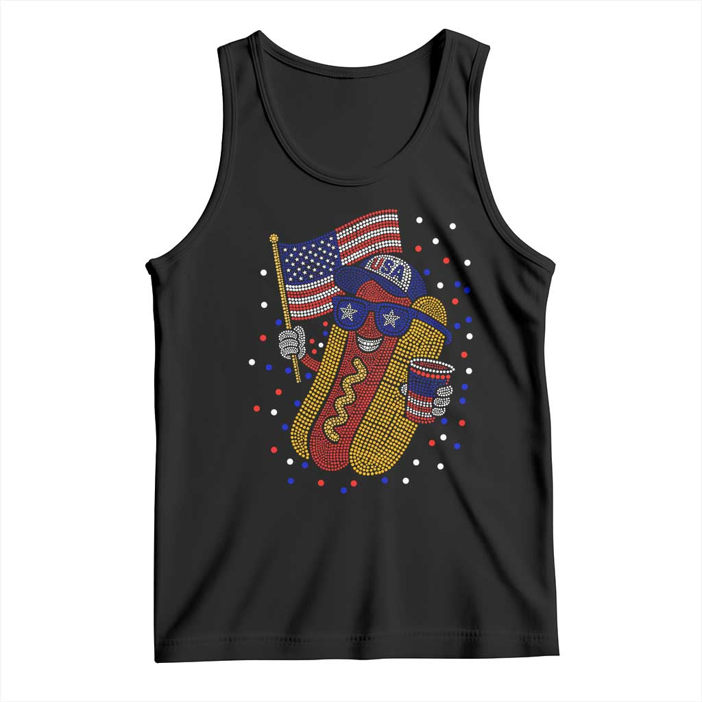 International Dot Day Hotdog Tank Top Red White Blue Polka Dots TS12 Black Print Your Wear