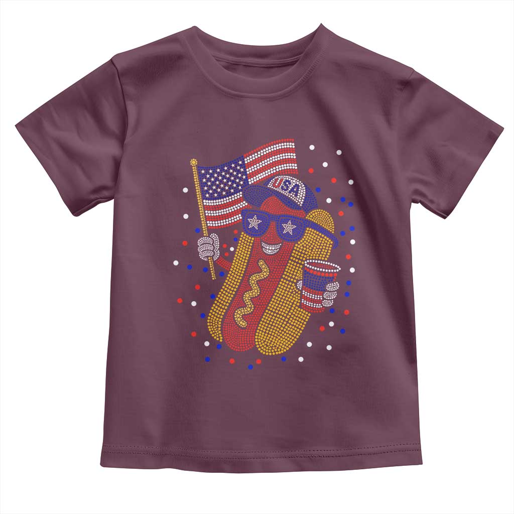 International Dot Day Hotdog Toddler T Shirt Red White Blue Polka Dots